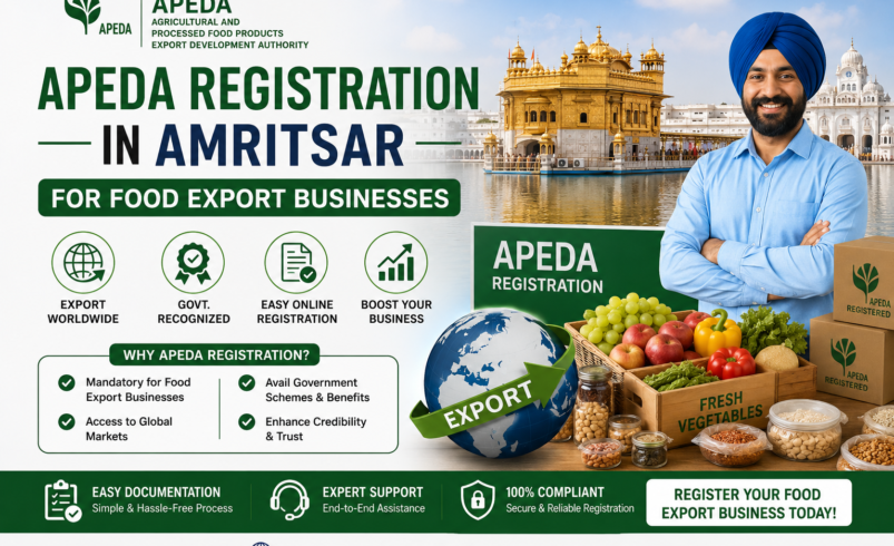 APEDA Registration in Amritsar for Food Export Businesses