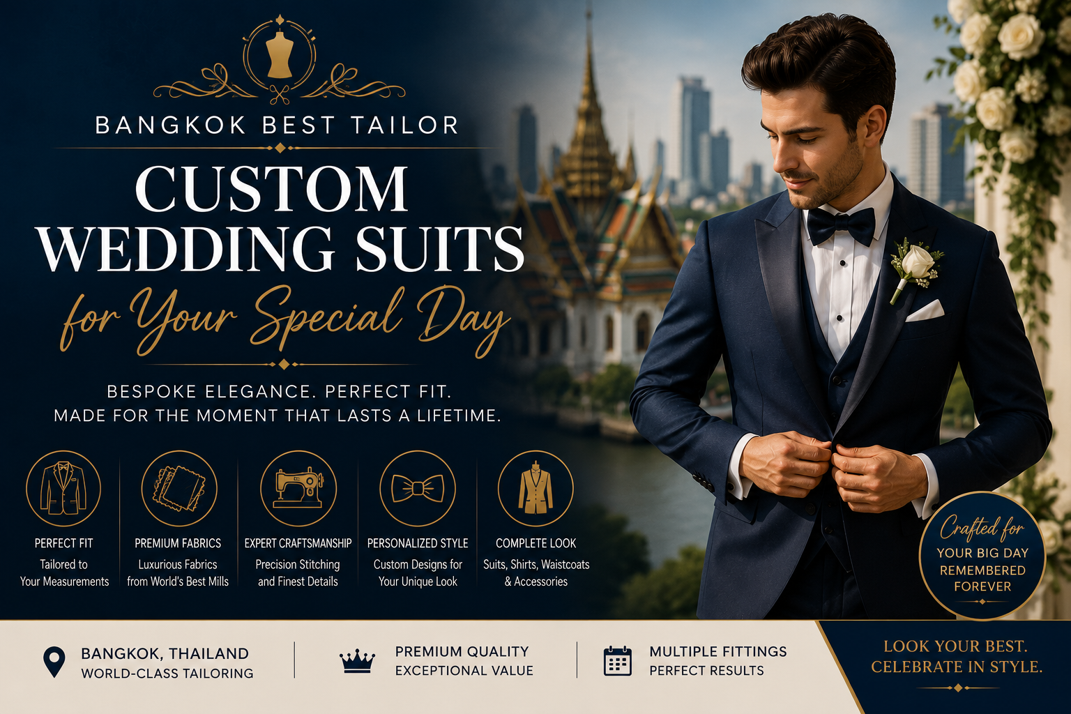 Bangkok Best Tailor: Custom Wedding Suits for Your Special Day