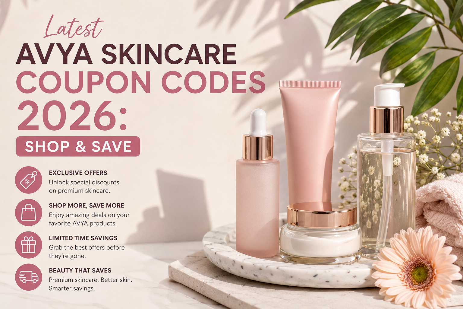 Latest AVYA Skincare Coupon Codes 2026: Shop & Save | SneekCoupon