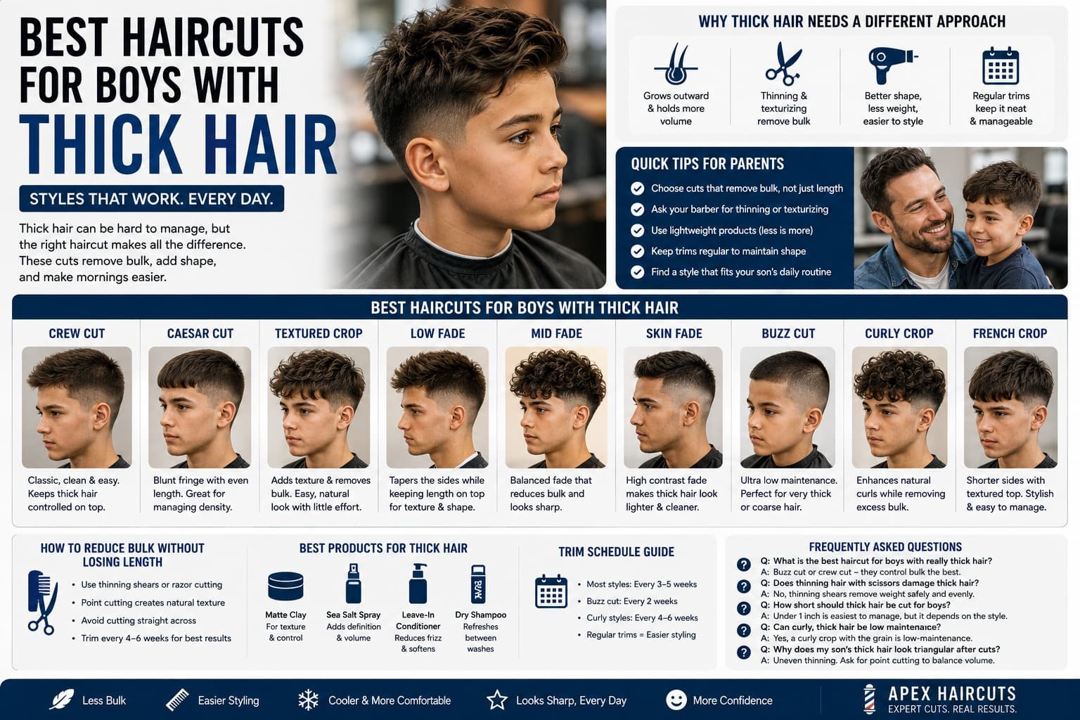 Best Haircuts for Boys with Thick Hair