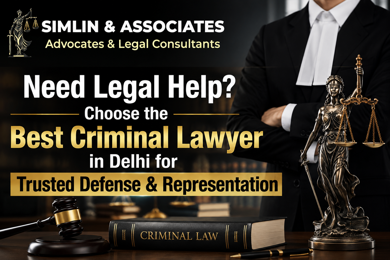 Need Legal Help? Choose the Best Criminal Lawyer in Delhi for Trusted Defense & Representation