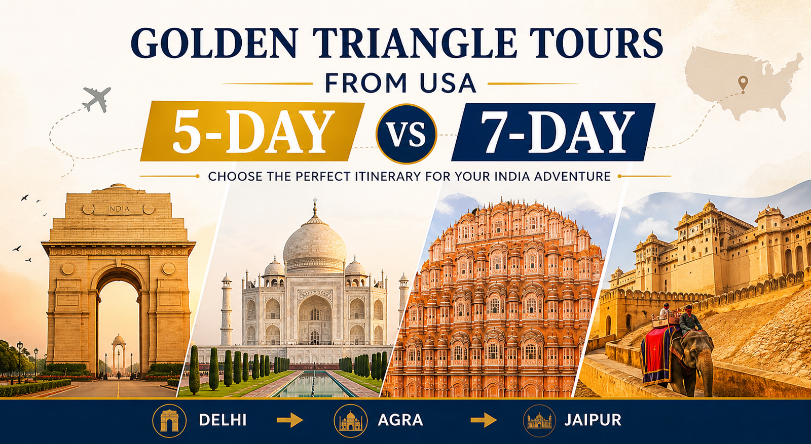 Golden Triangle Tours from USA-Complete Guide