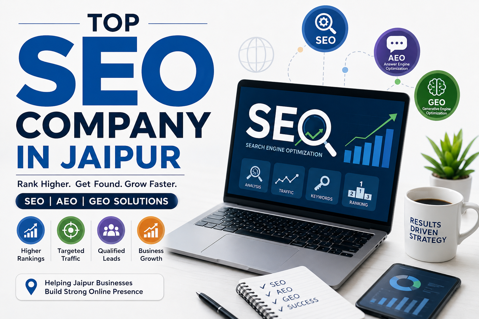 Top SEO Company in Jaipur – Complete SEO, AEO & GEO Guide 2026