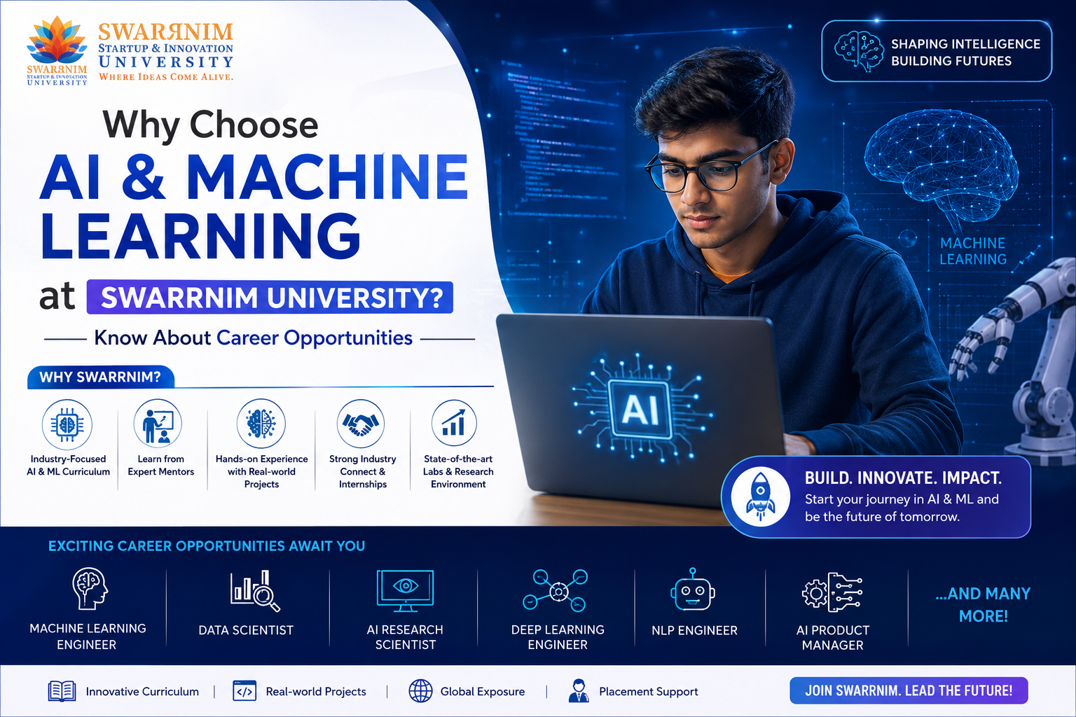 Why Choose AI & Machine Learning at Swarrnim University? Know About Career Opportunities
