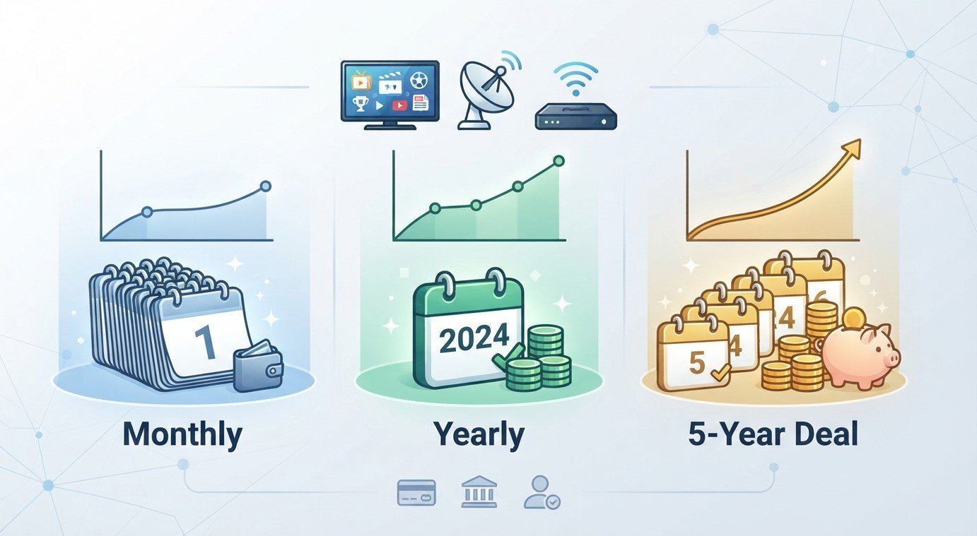 IPTV Subscription Plans Explained: Monthly vs Yearly vs 5-Year Deals