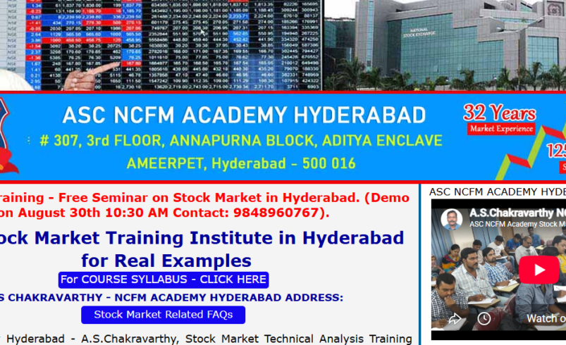 Best stock market training institute in hyderabad for beginners