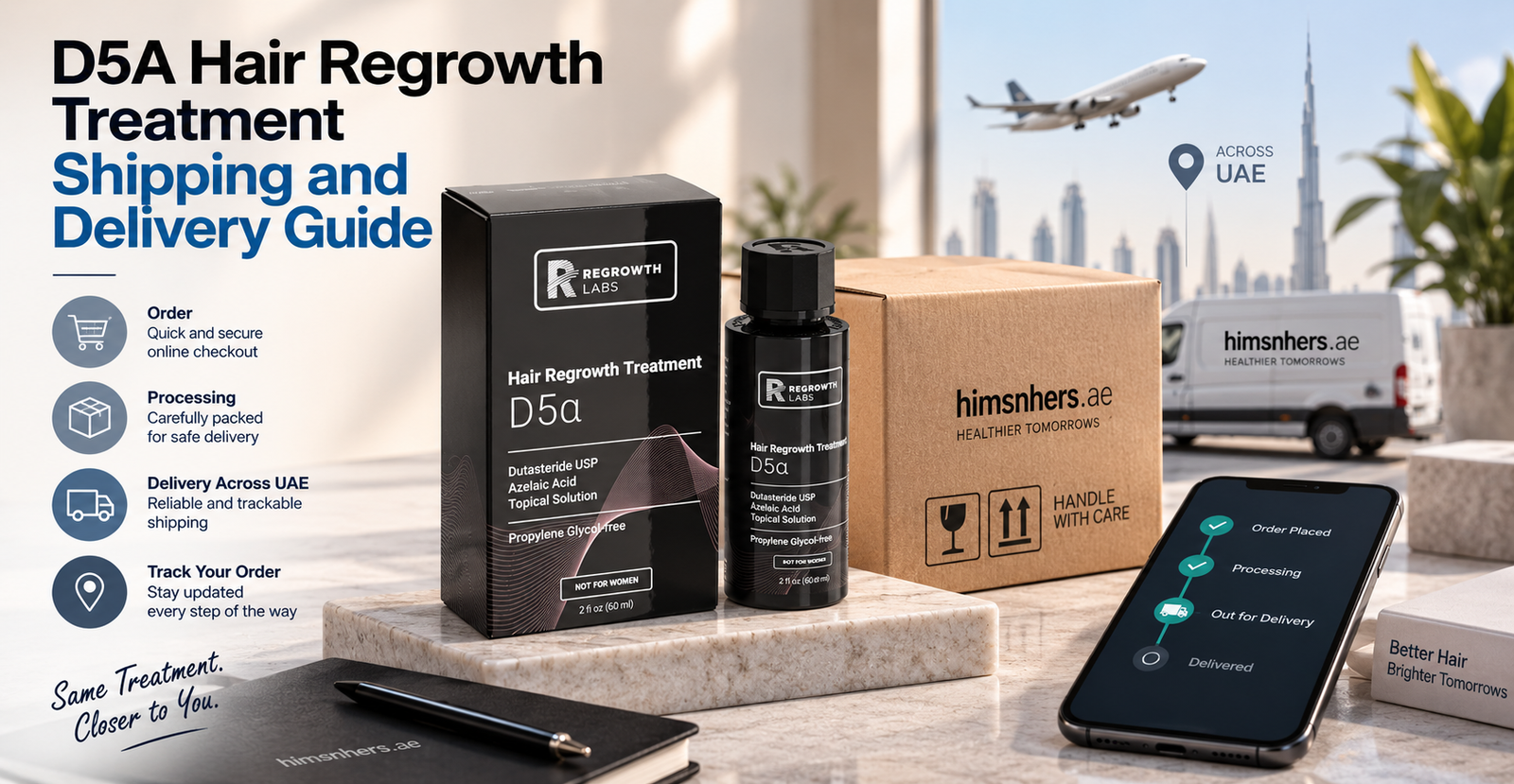 D5A Hair Regrowth Treatment Shipping and Delivery Guide