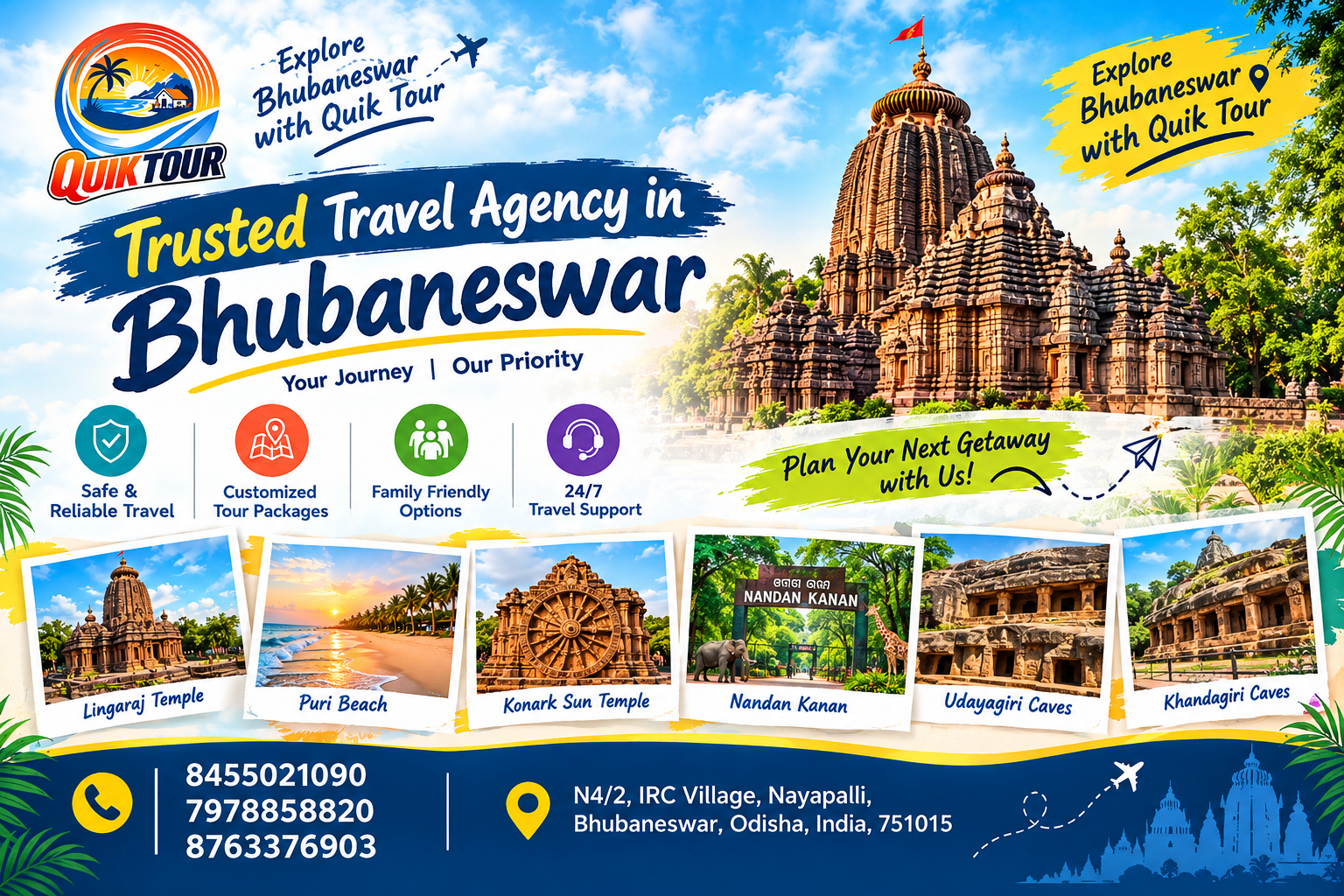 Trusted Travel Agency in Bhubaneswar – Plan Your Perfect Odisha Journey with QuikTour