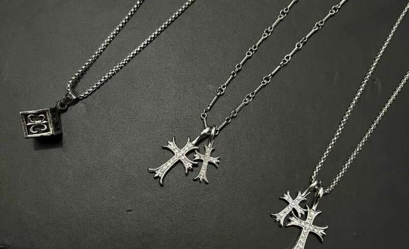 Bold American Style Statements Featuring a chrome hearts necklace