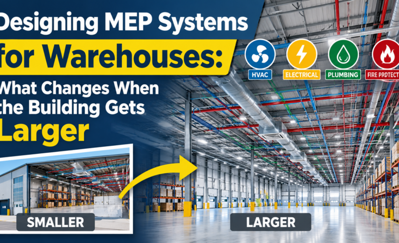 Designing MEP Systems for Warehouses: What Changes When the Building Gets Larger