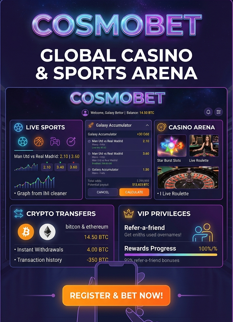 CosmoBet Portal Guide: Digital Arenas, Crypto Banking & VIP Perks