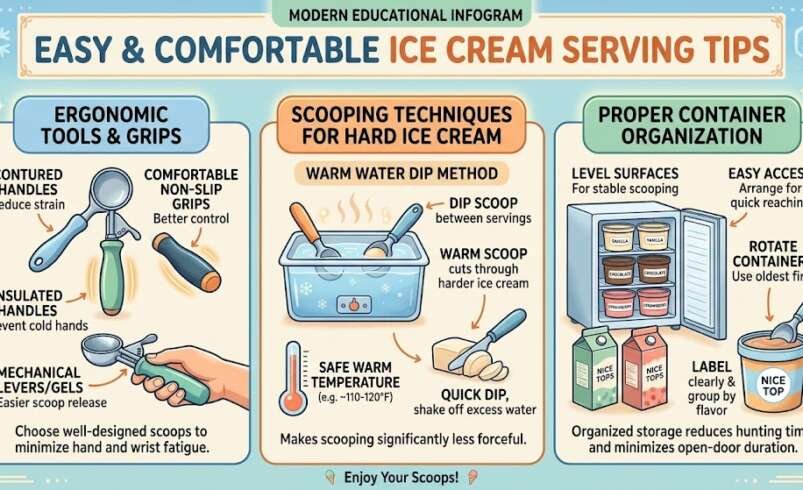 How To Make Ice Cream Serving More Comfortable?
