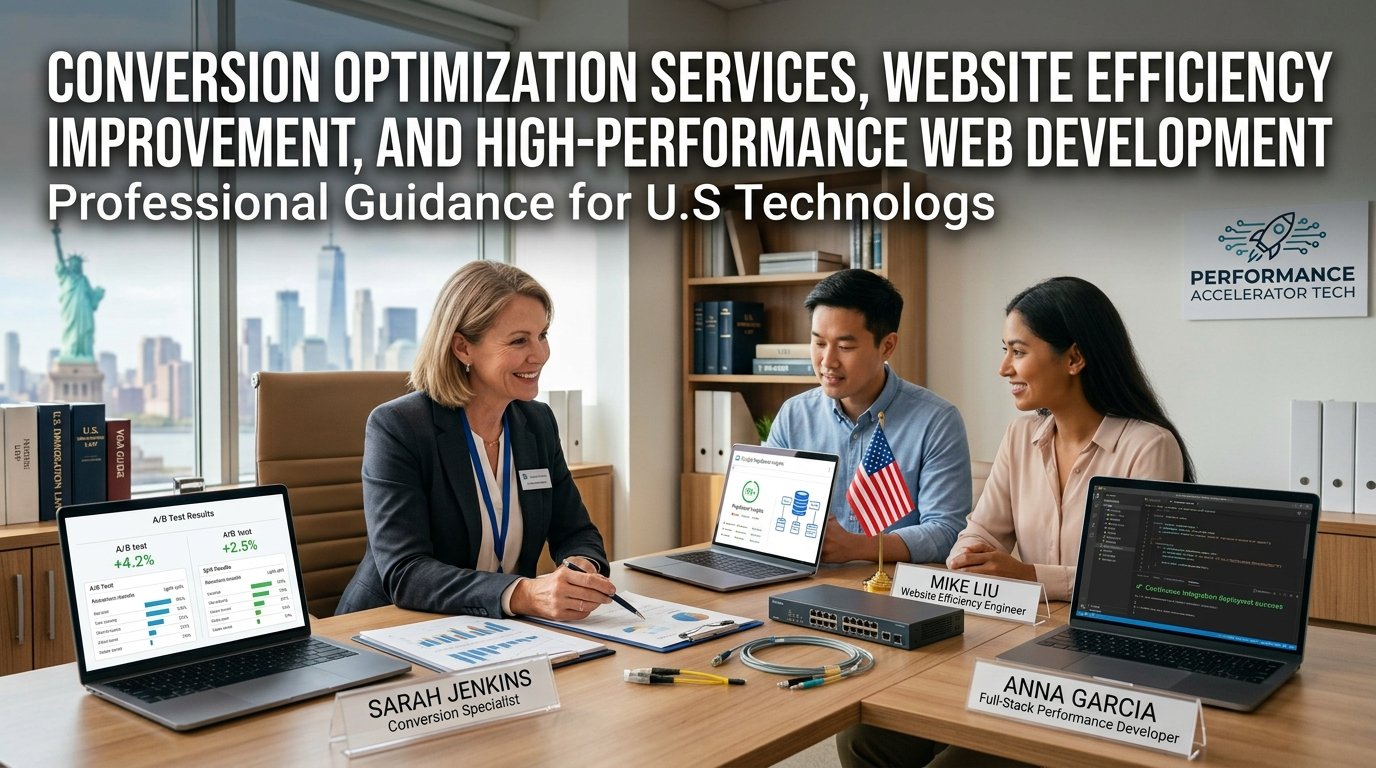 Conversion Optimization Services, Website Efficiency Improvement, and High-Performance Web Development